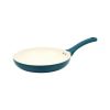 10-Inch Ceramic Aluminum Frypan – Nonstick, Fast-Heating, Riveted Handle, Corsair Blue Finish, All Cooktops Except Induction