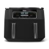 Ninja Foodi 4-in-1 8-Quart 2-Basket Air Fryer with DualZone Technology, Black, Model DZ100