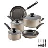 FBW EC 12-Piece Nonstick Cookware Set – Champagne Finish, Elegant & Durable