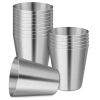 15pcs Stainless Steel Shot Glasses Drinking Vessel 30 ml (1oz) Outdoor Camping Travel Coffee Tea Cup Silver Cup Unbreakable Metal Shooters for Whiskey