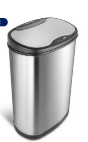 Nine Stars 13.2 Gallon Trash Can, Motion Sensor Kitchen Trash Can, Stainless Steel