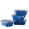Glass Prep & Store Set with Silicone Grip 8 PCS Storage Set