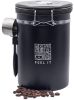 Stainless Steel Coffee Canister 21oz Airtight Kitchen Food Storage Container with Date Tracker CO2 Release Valve and Measuring Scoop For Ground Coffee