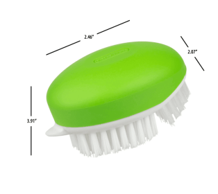 Prep Solutions Fruit & Veggie Cleaning Palm Style Green Brush