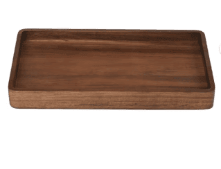 Better Homes & Gardens Acacia Wood Tray Organizer, Walnut