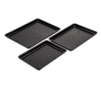 Thyme & Table Nonstick Sheet Pan 3-Piece Set - Black