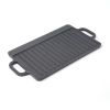 HAWOK Cast Iron Reversible Grill Rectangular Griddle 12.6x8 inch