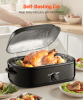 Desktop Electric Turkey Oven, 20QT capacity, 450°F maximum temperature, 1450W power. Features adjustable temperature with defrost and heating function