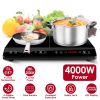 Double Induction Cooktop,  Portable Dual Countertop Burner with Sensor Touch, 4000W  Induction Cooktop 2 Burner