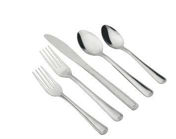 Mainstays 49 Piece Lace Stainless Steel Silver Flatware Value Set with Tray Organizer, Service for 8 3.11 lb