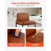 Bar Stool Set of 4, 27 inch Counter Height Stools, Modern PU Leather Counter Barstool with Backrest, Metal Legs, Easy Assembly Armless Bar Chair