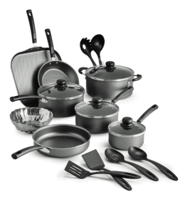 Tramontina Primaware 18 Piece Non-stick Cookware Set, Steel Gray
