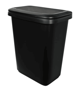 Hefty 20.4 Gallon Trash Can, Plastic Dual Function Divided Extra Large Kitchen Trash Can, Black