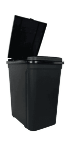 Mainstays 7.6 Gallon Kitchen Trashcan, Plastic Touch Top Lid Trashcan, Black, Size: 14.17" L x 10.62" W x 16.92" H