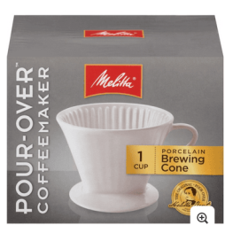 Melitta Pour Over Cup Porcelain Coffee Brewing Cone