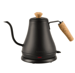 Bodum 8-Cup Electric Gooseneck Kettle, Black with Automatic Shut-off