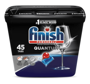 Finish Quantum Dishwasher Detergent, Advanced Clean & Shine Dishwashing Tablets, 45 Count