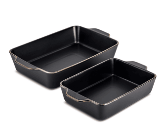 Thyme & Table, 2-Pack Rectangular Stoneware Baking Dish, Onyx
