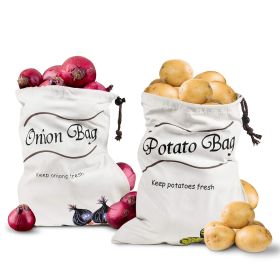 2Pcs Potato and Onion Storage Bags Vegetable Storage Bags Onion Storage Bag Potato Storage Bag Onion and Potato Storage Bags Reusable Produce Bags Was