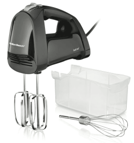 Hamilton Beach 6 Speed Hand Mixer, Quick Burst, Storage Case, New, Black, 62690