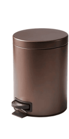 Better Homes & Gardens Bronze SS 1.3 Gallon Metal Bathroom Waste Basket