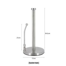 Paper Towel Holder Dispenser Standing with Weighted Base Spring Arm for Kitchen, Bathroom, Bedroom In Stainless Steel