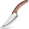 Meat Cleaver,Cleaver Knife, Handmade Knife Fulltang Stainless Steel Meat Cleaver Finger Buckle Knife With Wooden Handle Portable Outdoor Kitchen Tool