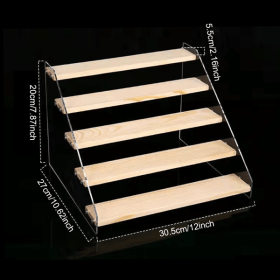 Wooden Trading Card Display Stand Riser Shelf for Magnetic Holders Graded Cards(tk/temu self-pickup orders)