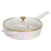 4 Quart Cast Aluminum Jumbo Cooker, White Rainbow Iridescent