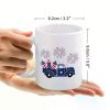 1pc American Independence Day Coffee Mug, July 4th Patriotic Ceramic Mug, 11oz Novelty Drinkware for Summer