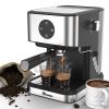 IAGREEA Espresso Coffee Machine 20 Bar High Pressure Extraction, Cafeteras Electricas Modernas With Led Display