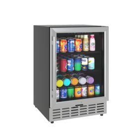 24in Beverage Refrigerator Cooler-120 Can Capacity
