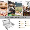[Product have Logo]9L-1*2 Single Basin Two Set Stainless Steel Rectangular Buffet Stove