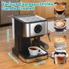 IAGREEA Espresso Coffee Machine 20 Bar High Pressure Extraction, Cafeteras Electricas Modernas With Led Display
