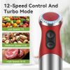 TENKER 5-in-1 Hand Immersion Blender, 1000W 12 Speed Handheld Blender, Copper Motor Stainless Steel Blade Stick Blender,600ml Mixing Beaker