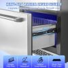 VEVOR 24" Undercounter Refrigerator, 2 Drawer Wine Refrigerator with Different Temperature, 4.87 Cu.ft. Capacity