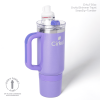 Travel Wall Insulated Stainless Steel Tumbler with Handle