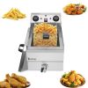 [Replace the old encoding 66757236]EH101V 8.5QT/8L Total Capacity 12.5qt/11.8l Stainless Steel Faucet Single Tank Deep Fryer 1700W Max (8L Large Fryer