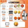 VEVOR Electric Vegetable Slicer, 4 in 1 Multifunctional Food Cutter, 200W Vegetable Chopper for Slicing Shredding Dicing and Slitting
