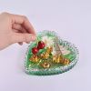 1pc Heart-shaped Striped Dewdrop Tray Saucer Love Water Pattern Storage Box Silicone Mold