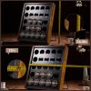 K Cup Holder, Kcup Coffee Pods Holder, Wooden K Cup Holders Holds 25 Pods, K Cup Storage Rack Made of Wood and Acrylic