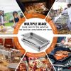 4 Pack Steam Table Pans 20.9 x 12.8 x 3.9 Inch Deep Steam Table Pan Full Size 13L Deep Food Container Stainless Steel Oven Tray Hotel Pans Anti-Jam St