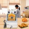 [Replace the old encoding 66757236]EH101V 8.5QT/8L Total Capacity 12.5qt/11.8l Stainless Steel Faucet Single Tank Deep Fryer 1700W Max (8L Large Fryer