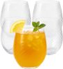 40 count Origami Ripple Unbreakable Stemless Plastic Wine Champagne Whiskey Glasses Elegant Durable Disposable Indoor Outdoor Ideal for Home, Bars