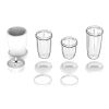 10-Piece Blender Set, Arctic White, 300W, with 3 Jars (10oz, 16oz, 18oz), 2 Drinking Lids, Stainless Steel Blade