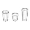 10-Piece Blender Set, Arctic White, 300W, with 3 Jars (10oz, 16oz, 18oz), 2 Drinking Lids, Stainless Steel Blade