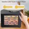 Food Dehydrator, 8-Tray Stainless Steel 625W Food Dryer with Adjustable Timer