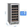 15in Wine Refrigerator Cooler-28 Bottle Capacity