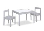 Gibson 3-Piece Dry Erase Kids Table & Two Chair Set, Gray