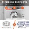 Roll Top Chafing Dish Buffet Set, 6 Qt 2 Pack, Stainless Steel Chafer with 2 Full Size Pans